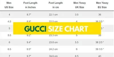 gucci size chart shoes men's|gucci shoe size chart.